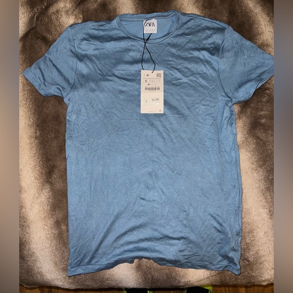 Blue Zara T-Shirt Men
